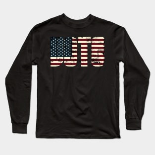 VOTE for Justice BLM USA Grunge Flag Text Long Sleeve T-Shirt